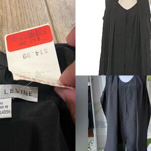 Larry Levine Black Drape Vest